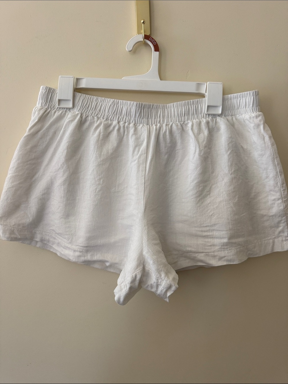 Princess Polly White Linen Cotton Shorts Size 12, Vacation, Summer, Resort Wear